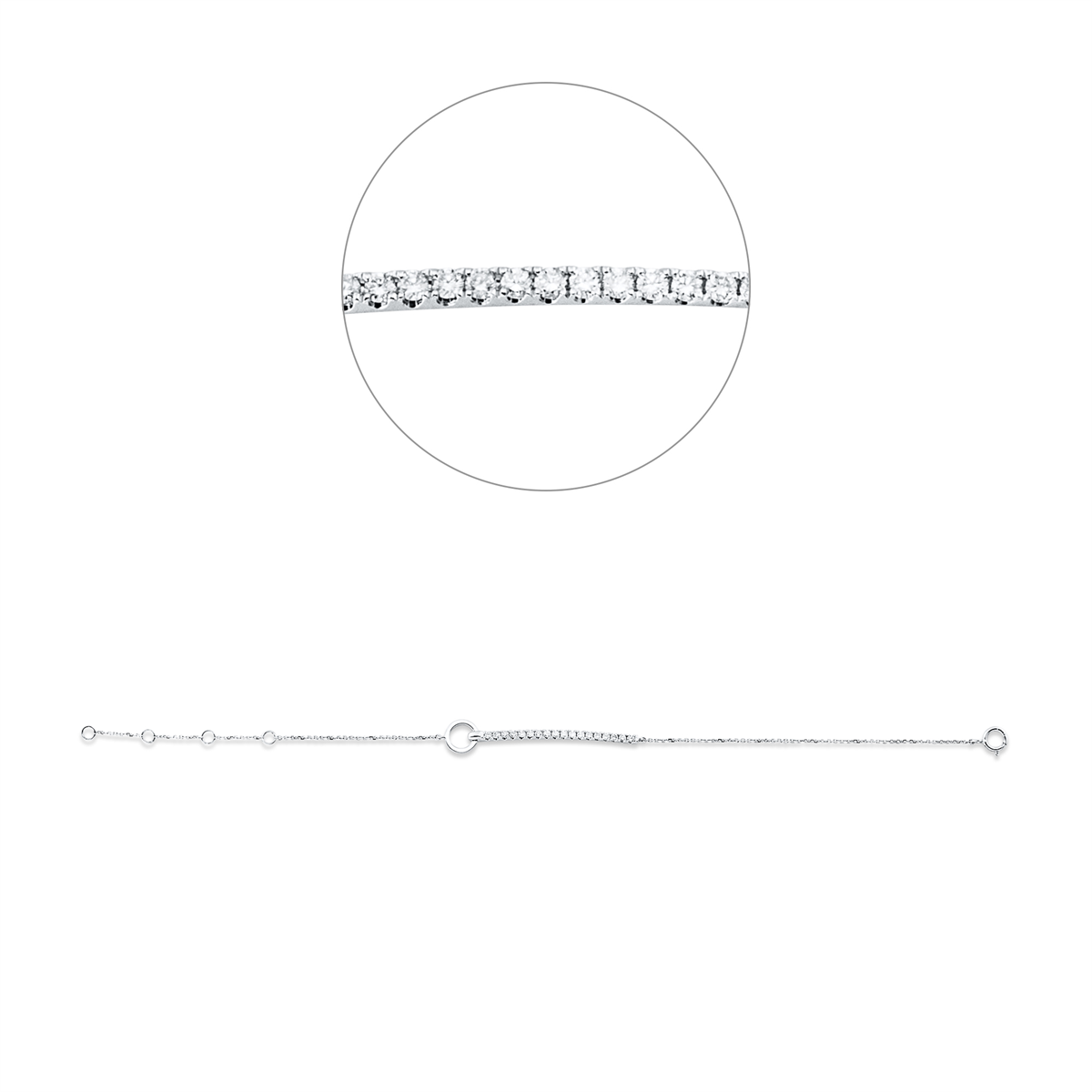 Diamantarmband – 750 Weißgold · 0,26 ct