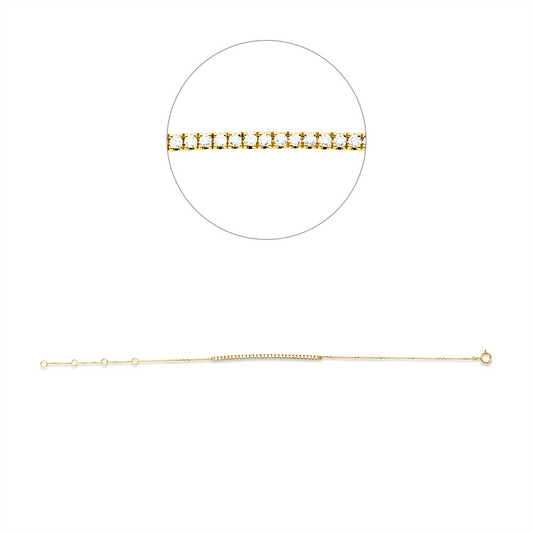 Diamantarmband – 750 Gelbgold · 0,25 ct
