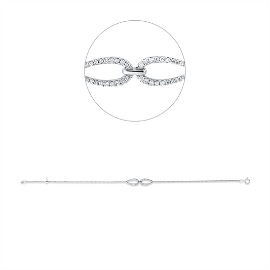 Diamantarmband – 750 Weißgold · 0,13 ct
