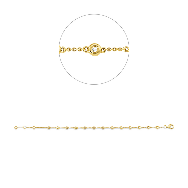 Scintilla – Diamantarmband aus Gelbgold