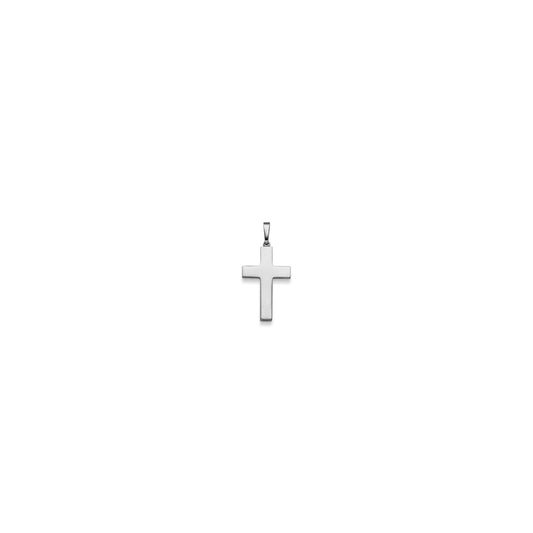 Anhänger Kreuz – 585 Weißgold · 38,5 mm