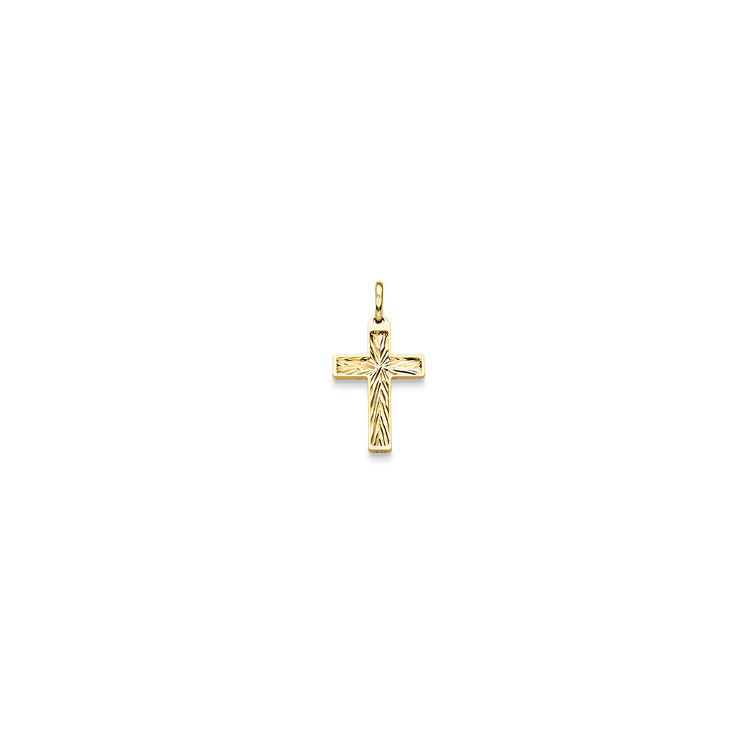 Anhänger Kreuz – 585 Gelbgold · 30,0 mm