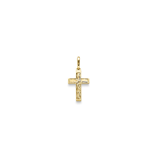 Anhänger Kreuz – 585 Gelbgold · 24,5 mm