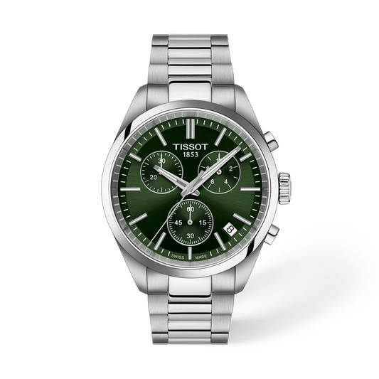 Vorderansicht der Uhr Tissot PR 100 40mm mit Schatten · T150.417.11.091.00