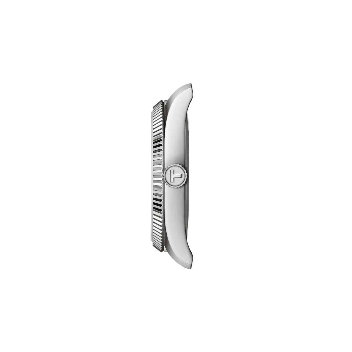 Seitenansicht des Gehäuses der Uhr Tissot Ballade 34mm · T156.210.11.041.00