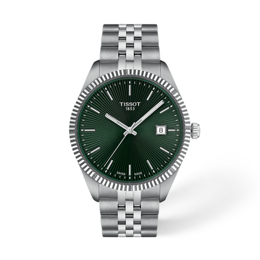 Vorderansicht der Uhr Tissot Ballade 40mm mit Schatten · T156.410.11.091.00