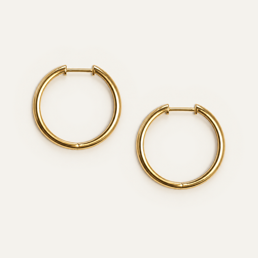 Anello Grande – Creolen aus 585 Gelbgold, 20,4 mm Außendurchmesser