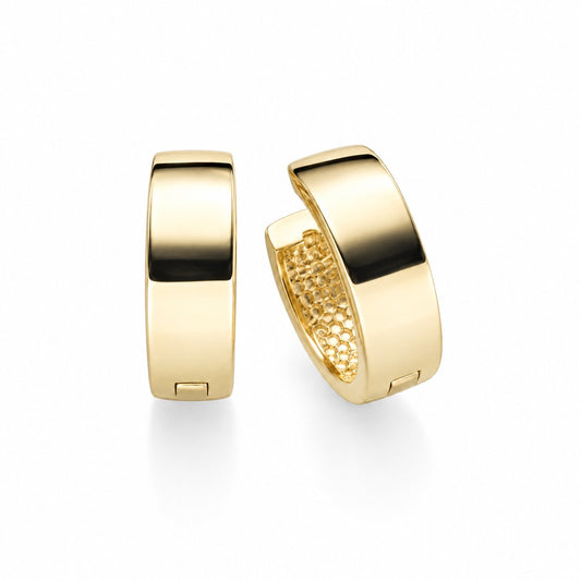 Cerchio – Creolen aus 585 Gelbgold, 13 mm Außendurchmesser