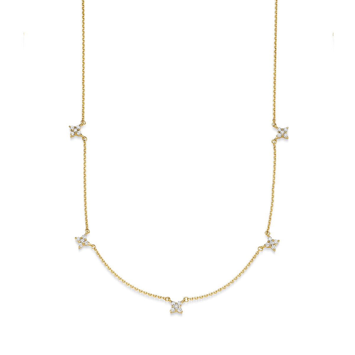 Constellation Dorée – Diamant-Halskette aus Gelbgold
