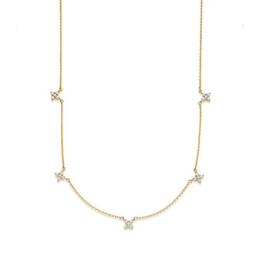 Constellation Dorée – Diamant-Halskette aus Gelbgold