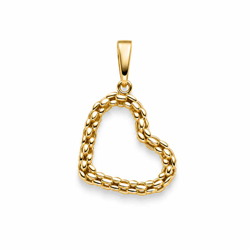 Herzanhänger aus Gelbgold – Schmuckkollektion