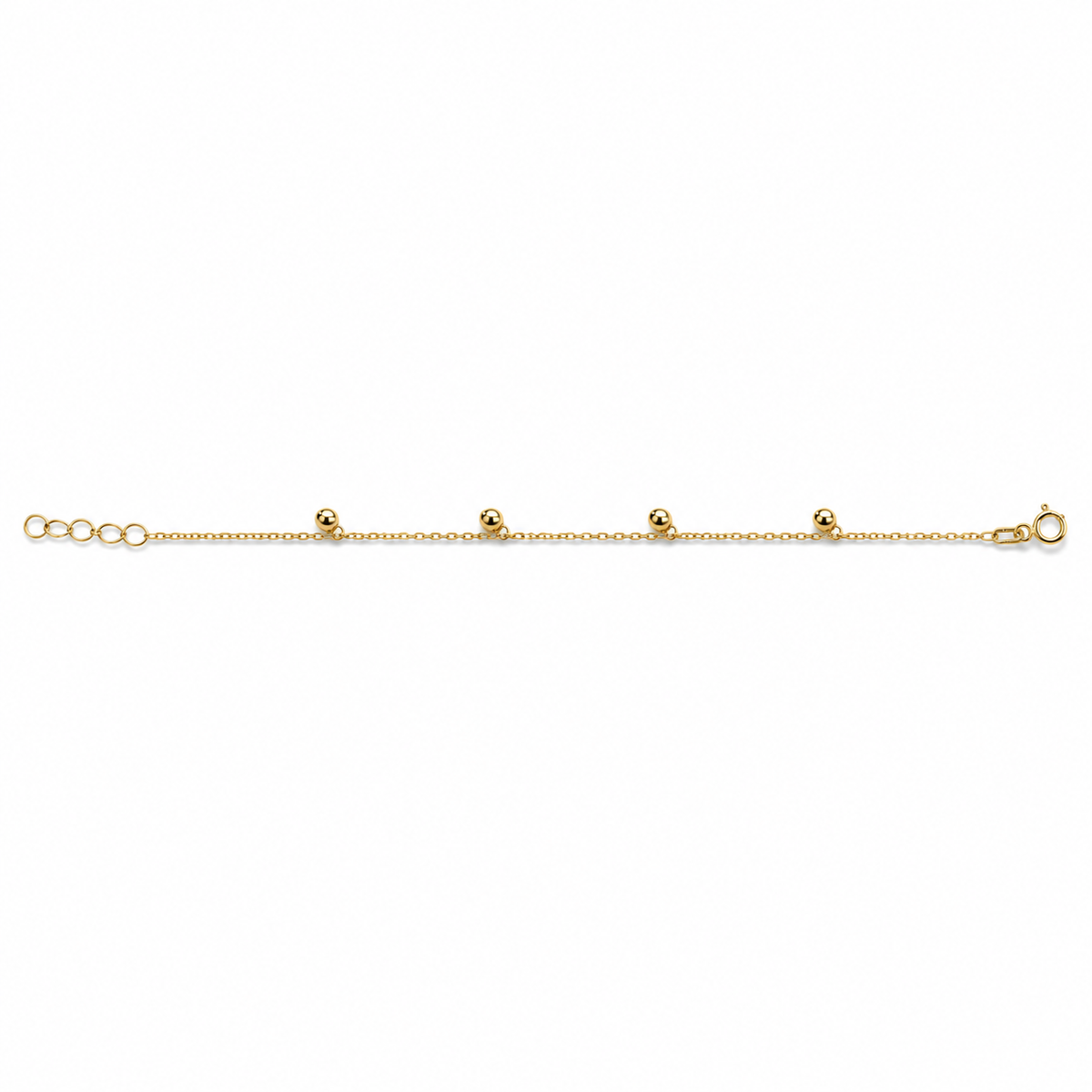 Sfere Delicate – Kugelarmband aus Gelbgold – anhand des Originalfotos erstellte Produktansicht