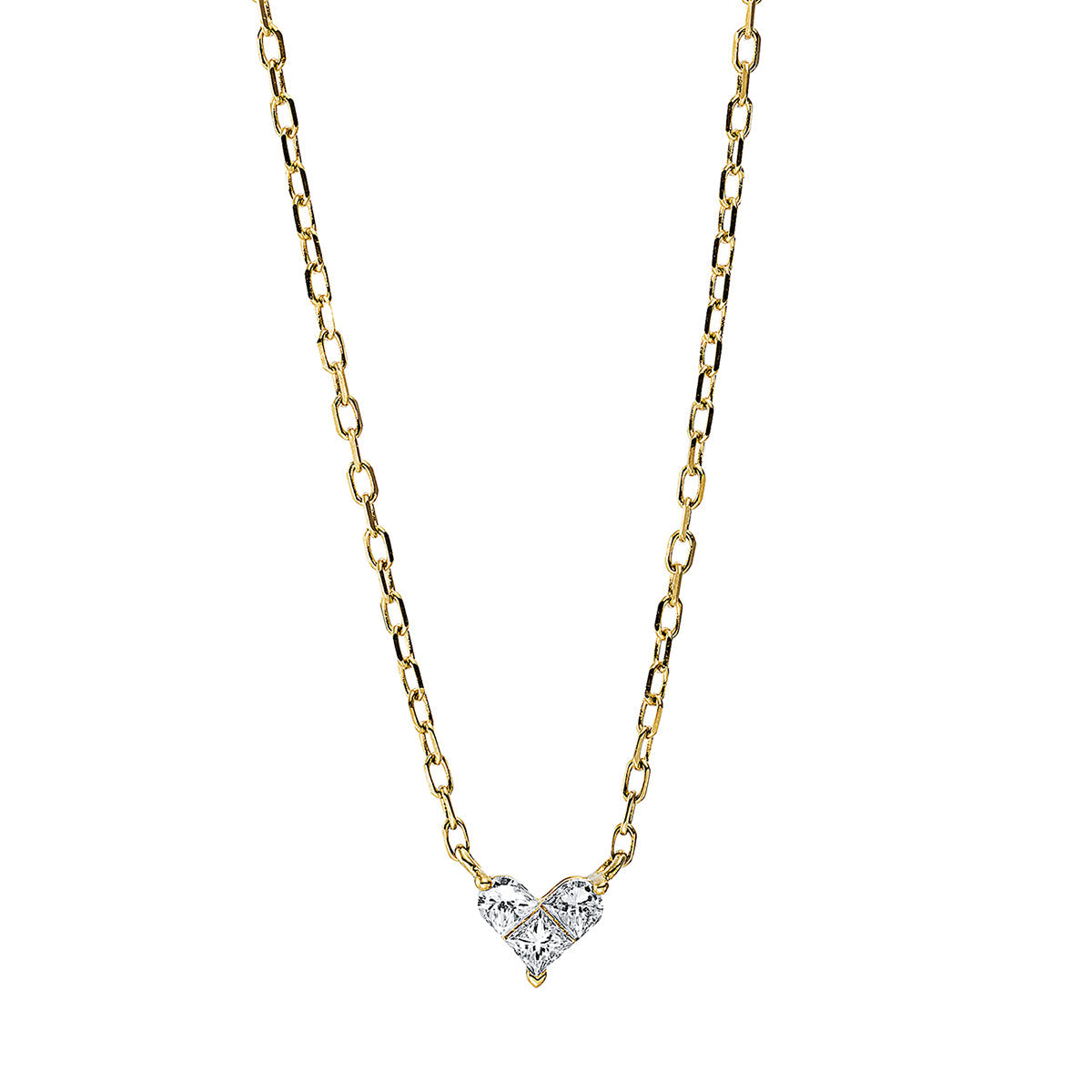 Petit Cœur – Herz-Halskette – Gelbgold – Originalansicht