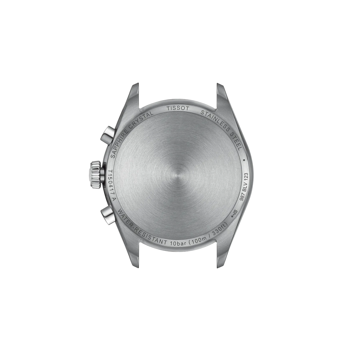 Rückansicht des Gehäuses der Uhr Tissot PR 100 40mm · T150.417.11.041.00
