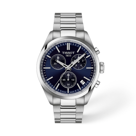 Vorderansicht der Uhr Tissot PR 100 40mm mit Schatten · T150.417.11.041.00